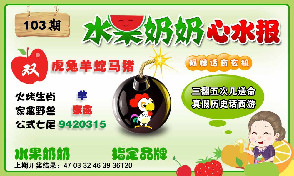 103期水果心水报[图]